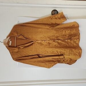 Vintage Victoria's Secret Gold Satin‎ Night Shirt Pajama sizeM/L